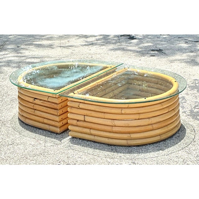 Vintage Boho Bent Rattan - Set of 2 For Sale In West Palm - Image 6 of 8