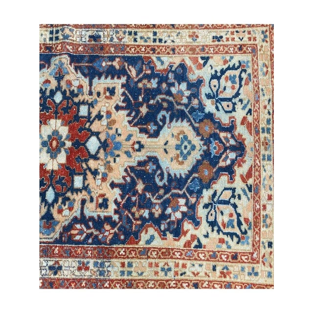 1950s 1950s Old Vintage Persian Bakhtiari Area Rug 4x6 For Sale - Image 5 of 12