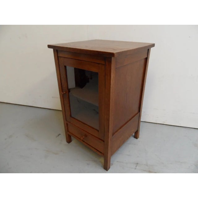 Vintage Dutch Oak Display Cabinet, 1930s For Sale - Image 8 of 11