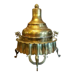19th Century Brass and Copper Three-Part Brazier