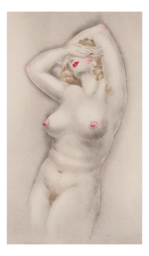 Louis Icart, Heavy Breasts from The Life of Breasts, Nude, Original Etching & Aquatint, 1945