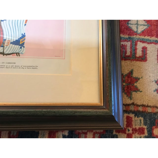 1940s Set of Three Native American Prints - Harvey House, Framed For Sale In Phoenix - Image 6 of 6
