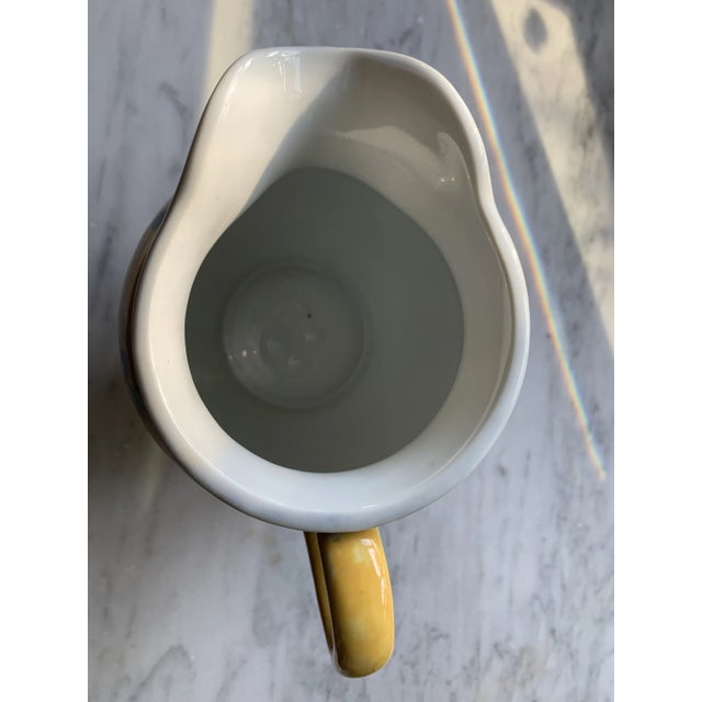 2000 - 2009 Vintage Blue and Yellow Chinoiserie Pitcher or Jug For Sale - Image 5 of 7