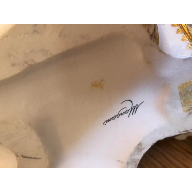 Ceramic Mid 20th Century Giulia Mangani Oggetti Italian Porcelain Double Horse Tulipiere For Sale - Image 7 of 9