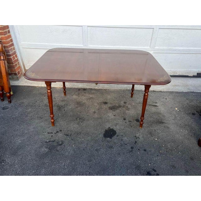 Late 20th Century Hitchcock Dining Table With 2 Leaves. Chairish