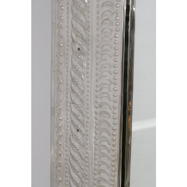 Large Embossed Silver Plated Tall Pier Mirror For Sale - Image 9 of 13