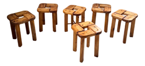 Stools by Olof Ottelin, Finland, 1950, Set of 6