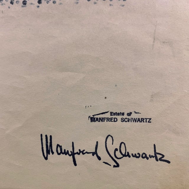 'Pointillist Abstract' by Manfred Schwartz, Paris, Étretat, New York, Whitney Museum, Museum of Modern Art, Pennsylvania Academy of the Fine Arts For Sale - Image 11 of 12