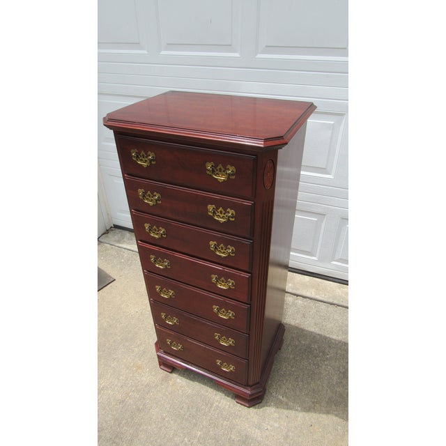 Traditional 1980s Ethan Allen Lingerie Chest of Drawers Cherry Georgian Court For Sale - Image 3 of 8