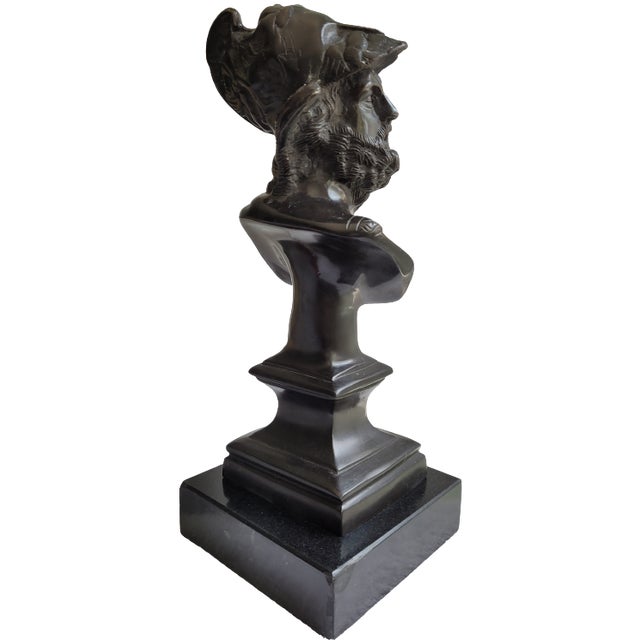 Late 19th Century Late 19th Century Grand Tour Patinated Bronze Bust of Pericles For Sale - Image 5 of 9