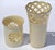 1980s Vintage Lenox Wicker Collection 6 Inch Lattice Fine Bone Ceramic Vase 24k Gold Trim For Sale - Image 5 of 15
