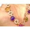 Bochic "Capri" Vintage Diamond, Ruby & Fancy Sapphire Necklace Set in 18K & Silver For Sale - Image 16 of 18