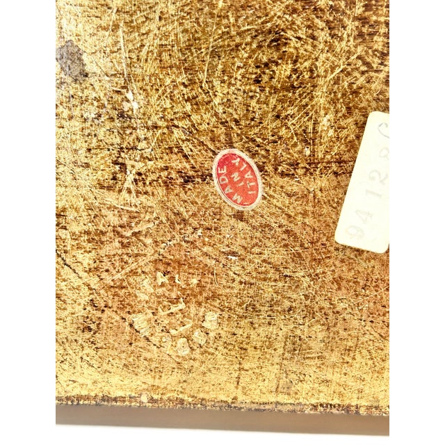 Vintage Italian Blue & Gilt Florentine Giltwood Catchall Dish – Hollywood Regency Desk Tray or Ashtray For Sale In Louisville - Image 6 of 7