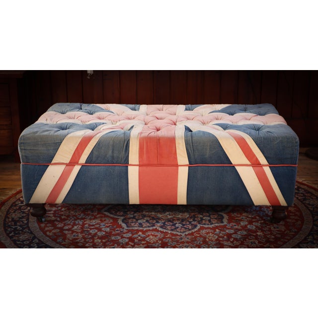 Westminster Buttoned Ottoman by Timothy Oulton Halo, 2010s For Sale - Image 15 of 16