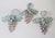 1970s Hand-Painted Wisteria Flower Wall Lamps by Hans Kögl, 1970s, Set of 3 For Sale - Image 5 of 14