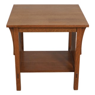 Stickley Square Mission Oak Lamp Table For Sale