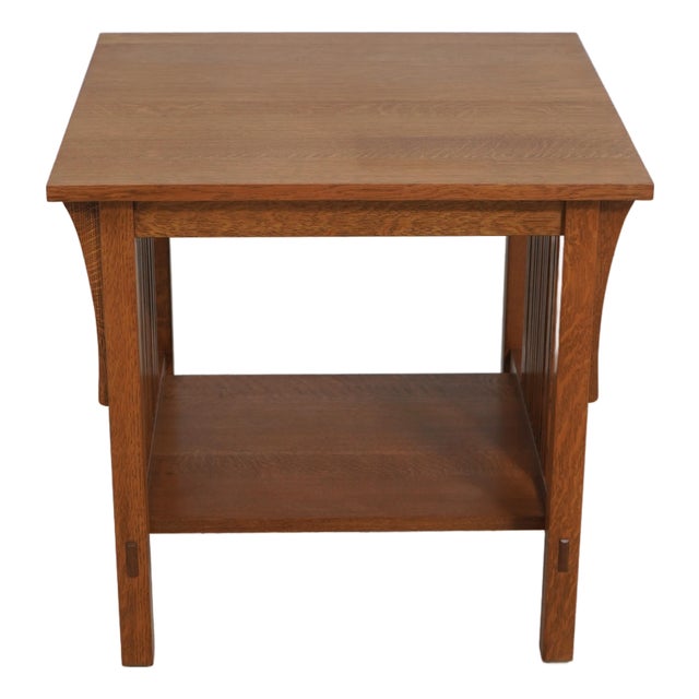 Stickley Square Mission Oak Lamp Table For Sale