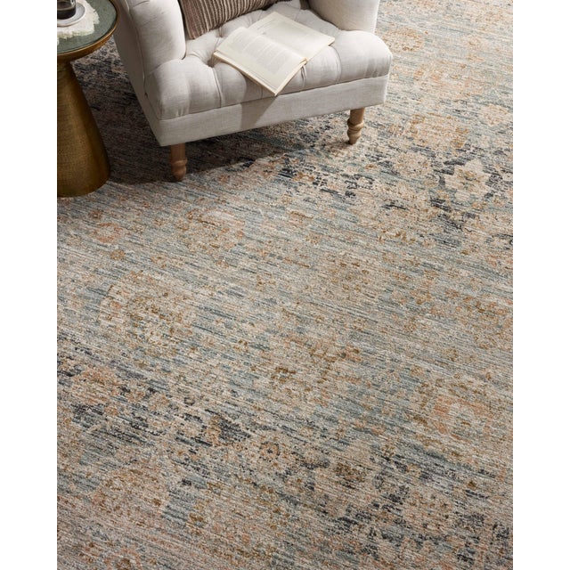Blue Jean Stoffer x Loloi Katherine Ocean / Coral 11'-6" x 15'-7" Area Rug For Sale - Image 8 of 10