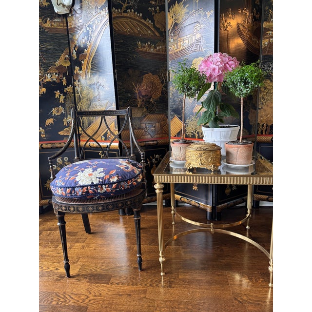 Vintage English Regency Caneback Chair For Sale - Image 4 of 12