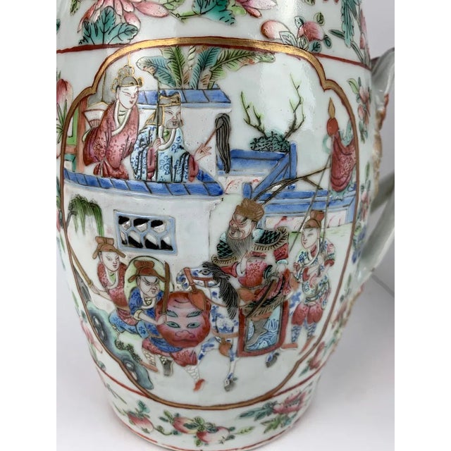 Early 19th Century Early 19th Century Chinese Export Famille Rose Porcelain Cider Jug For Sale - Image 5 of 10