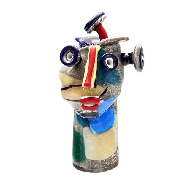 2000 - 2009 Blown Glass Head Sculpture by Christoph Kiefhaber For Sale - Image 5 of 5