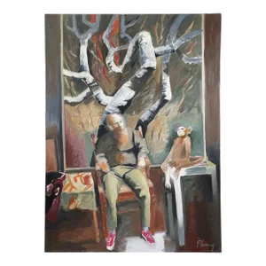 2011 “Darwin’s Dream: Family Tree” Large Oil Painting on Canvas by David Fleming
