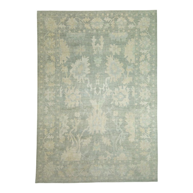 Turkish Oushak Rug 9'10" x 13'11" #18671 For Sale