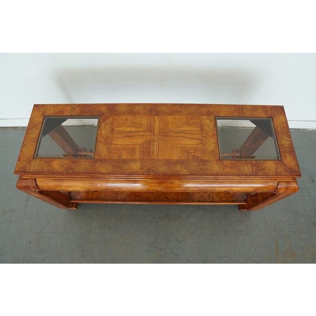 Vintage Century Furniture Burlwood Console Table For Sale - Image 11 of 13