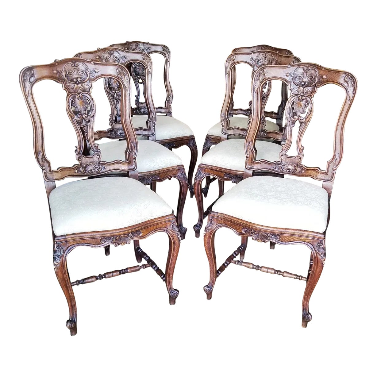 Early 20th Century French Country LXV Rococo Dining Chairs- Set of 6 ...