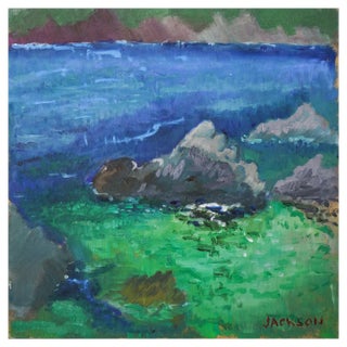 Jackson, Fosca Bay, Costa Brava Plein Air Study, 2010, Oil on Board For Sale
