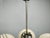 Black Art Deco Chrome and Cream Glass Chandelier, 1930s For Sale - Image 8 of 14