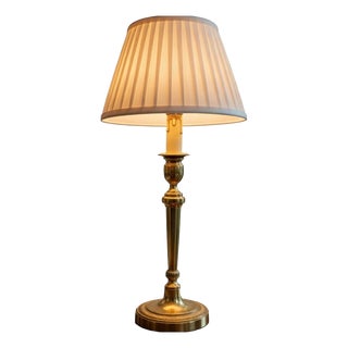 Vintage Brass Table Lamp, 1920s For Sale