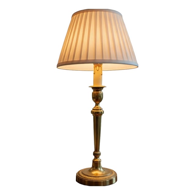 Vintage Brass Table Lamp, 1920s For Sale