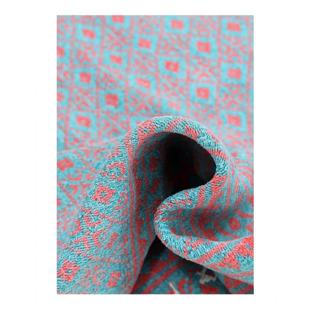 Modern Pasargad Vintage Hand Weave Reversible Sumak Rug For Sale - Image 3 of 5