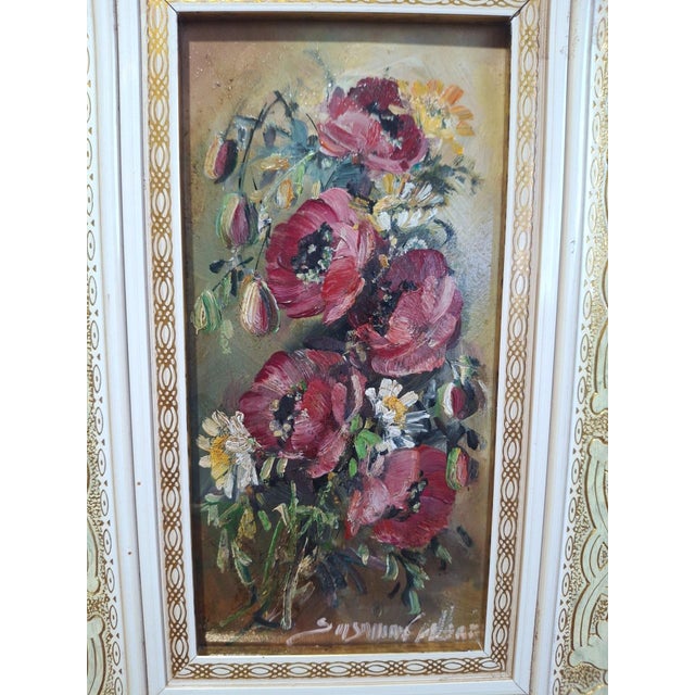 Susanna Gelton, Bouquet of Flowers, 1999, Oil Painting on Panel For Sale - Image 3 of 9