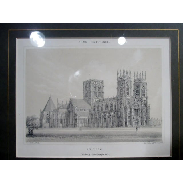 Wood Early 20th Century Old York Cathedral Lithographs Day Haghe & Bedford, Framed - a Pair For Sale - Image 7 of 12