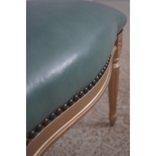 Set of 10 Old Hickory Leather French Style Dining Chairs For Sale - Image 16 of 18