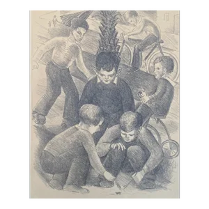 Elizabeth Sherman California Figural Lithograph