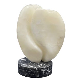 Vintage Abstract Marble Sculpture on Base For Sale