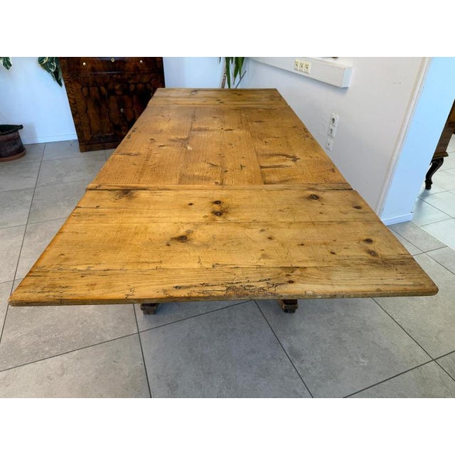 Burgenland Rustic Farmhouse Dining Table in Wood For Sale - Image 6 of 11