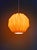 Vintage 1970s orange opaline glass pendant light. Features a particularly original pleated shape. Fully restored,...