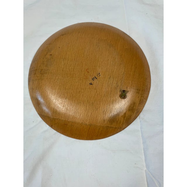 Vintage Painted Wooden Plate For Sale In New Orleans - Image 6 of 7