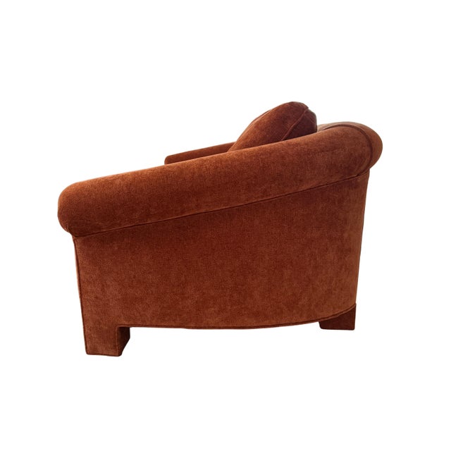 Directional 80's Curved Sofa in Style of Vladimir Kagan Directional For Sale - Image 4 of 10