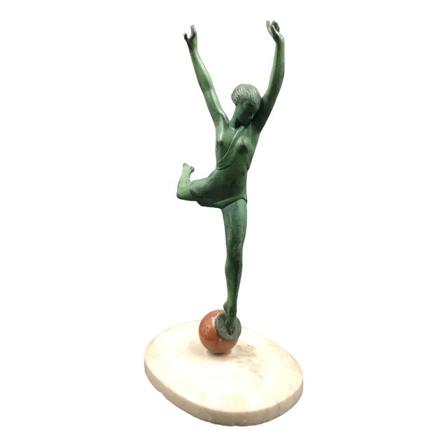 Art Deco Olympia Figurine by Pierre Le Faguays / Fayral for Max Le Verrier, France, 1920s For Sale