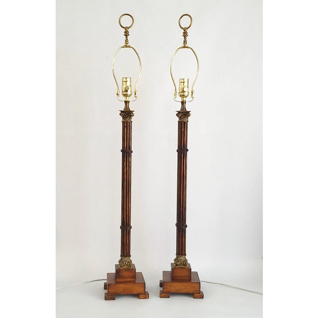 Lamp Pair Faux Bamboo For Sale In Miami - Image 6 of 18