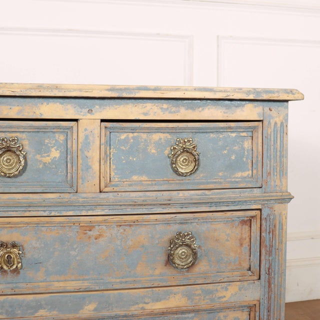French Painted Commode, 1890s For Sale - Image 4 of 14