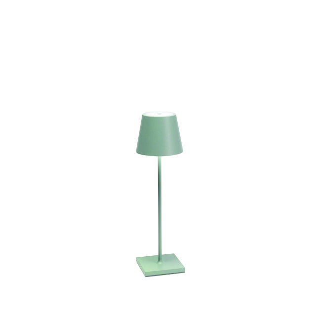 Modern Zafferano Poldina Pro Rechargeable Lamp in Sage Green For Sale - Image 3 of 3