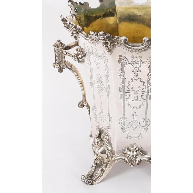 Gold Antique Wine Cooler Champagne Ice Bucket from Elkington, Mason & Co, 1849 For Sale - Image 8 of 16