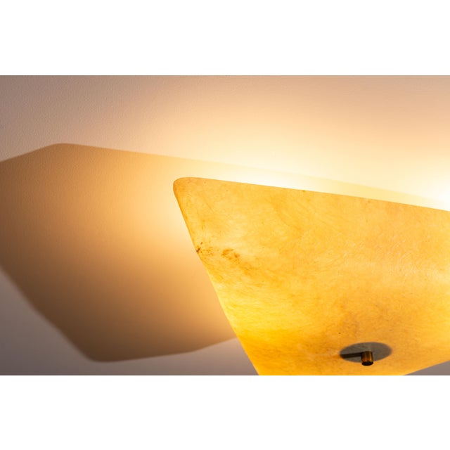 Yellow Triangular Fiberglass Ceiling Lamp, 1960s For Sale - Image 8 of 11