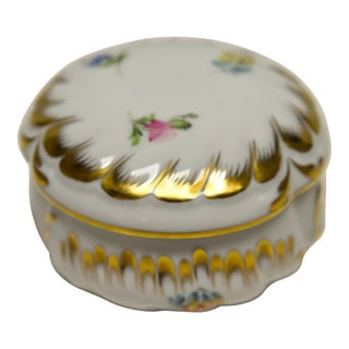 Herend Hungarian Porcelain Hand Painted Bonbonniere Canister For Sale